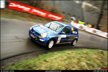 Mirosław Włodarczyk i Marek Kaczmarek - Renault Clio Sport.